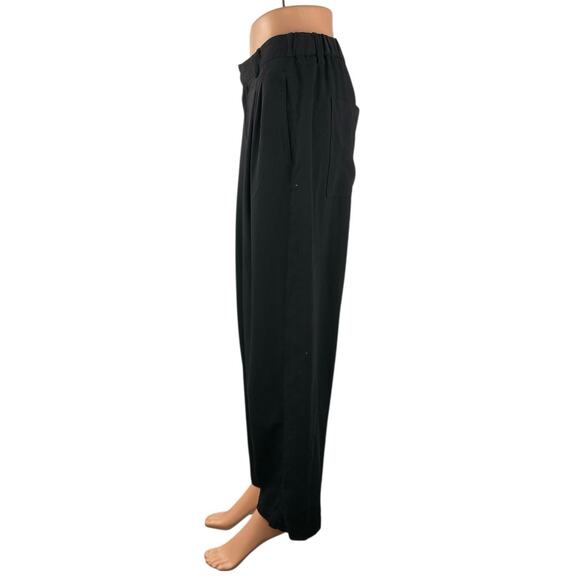 Urban Outfitters Women's Black High Rise Wide Leg Pleated Trousers Pants Size M - Picture 2 of 5